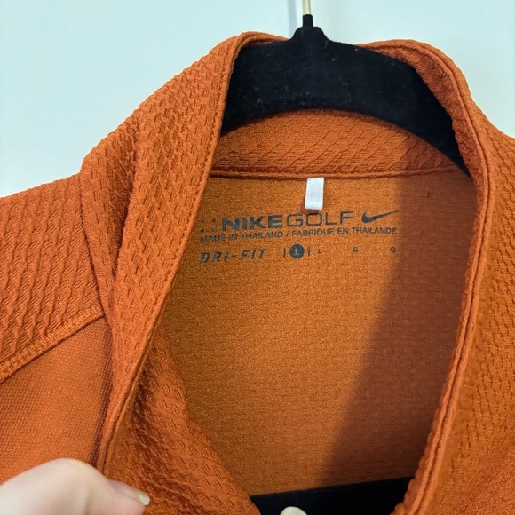 NIKE GOLF Dri fit burnt orange women’s large long sleeve 1/4 zip - Picture 2 of 6